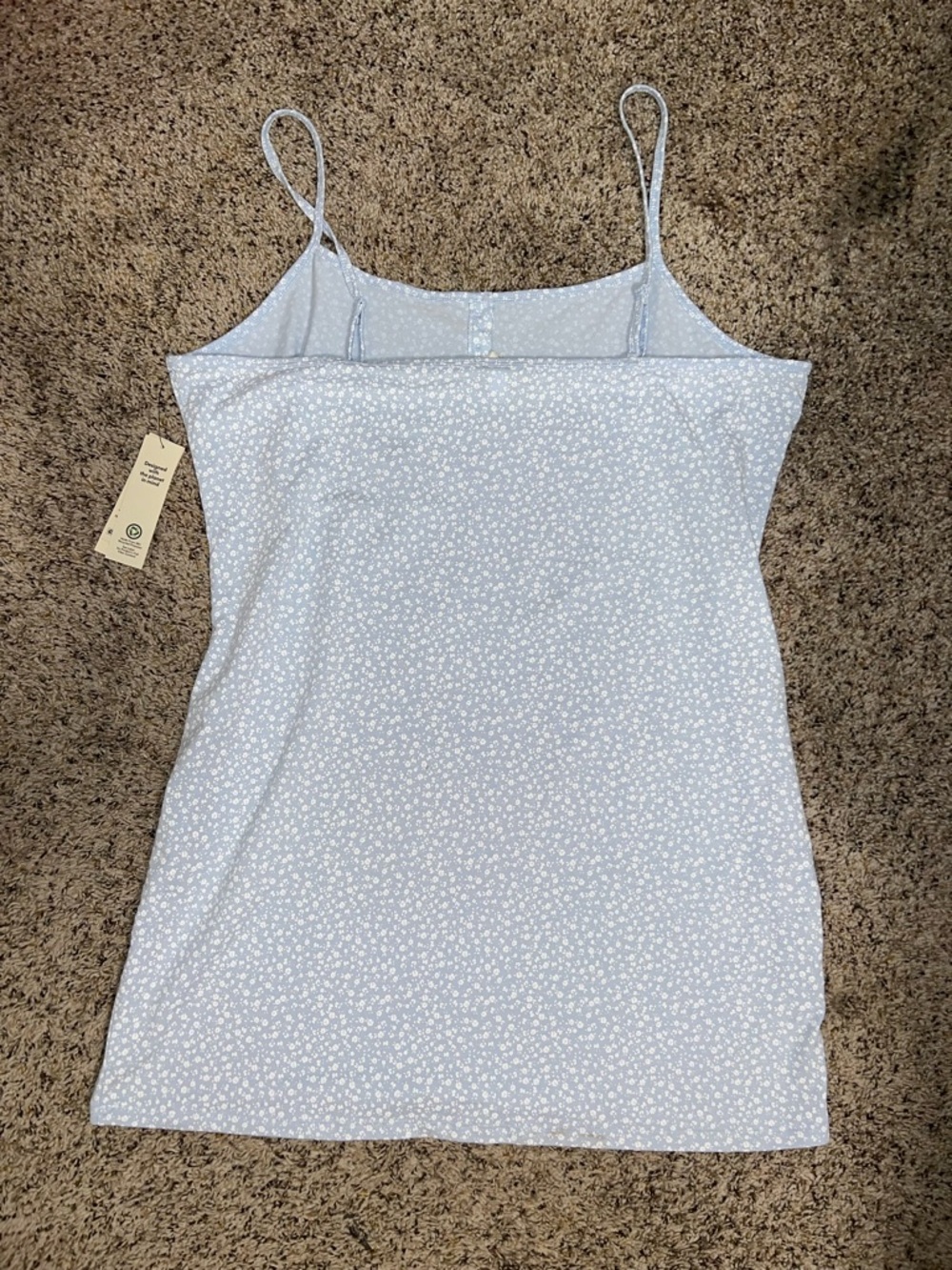 NWT No Boundaries Floral Henley Sleep Dress Pastel Blue XXL - Picture 7 of 7
